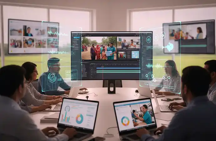 AI video for donor communication and reporting — programme update videos and MEL summaries