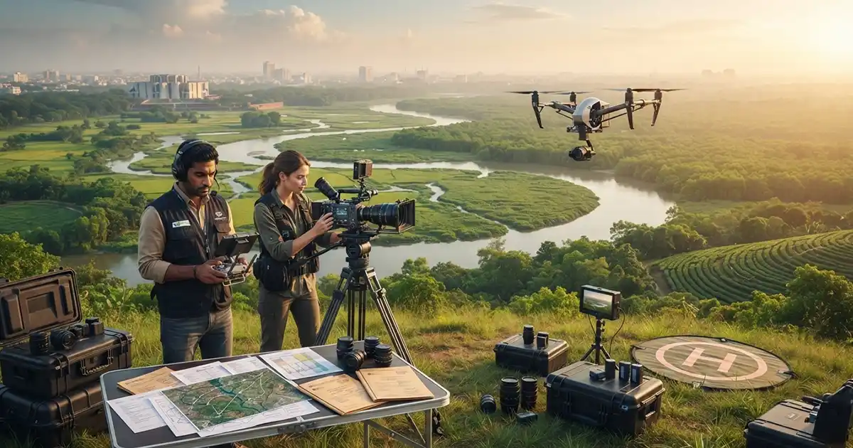 Drone filming permits in Bangladesh, CAAB permit guide 2026, Libanza Films