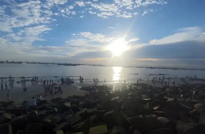 Patenga Beach on the Bay of Bengal in Chittagong