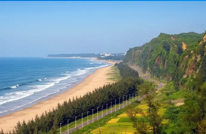 Himchari hills and viewpoint over the sea in Cox's Bazar